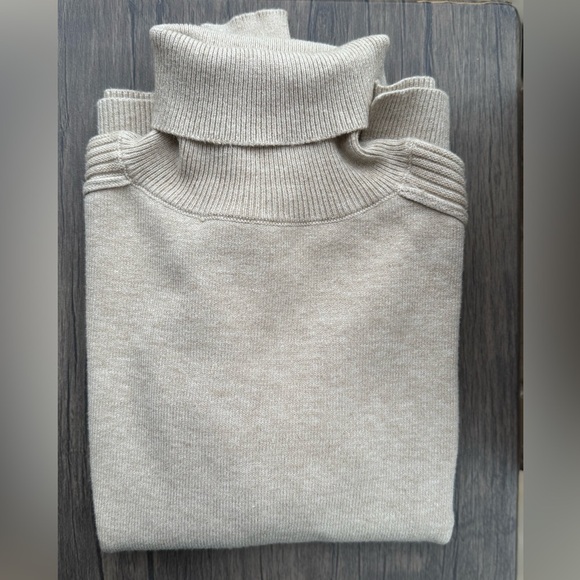 Evereve Beige Pullover Turtleneck Sweater - Picture 9 of 9